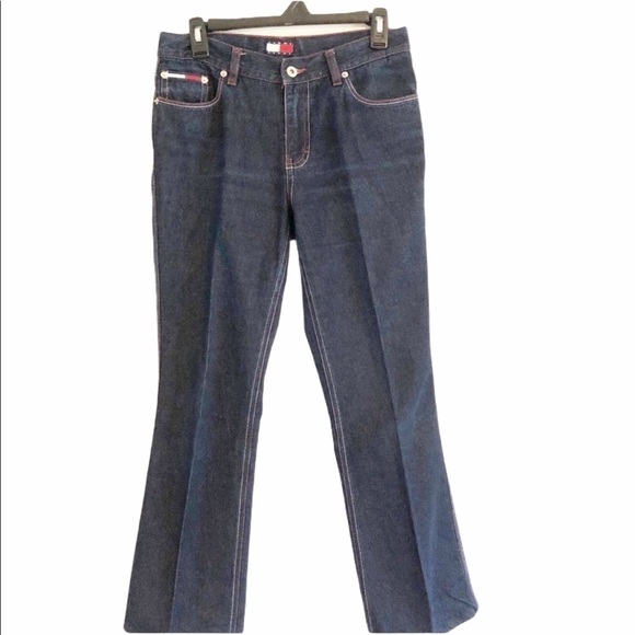 Tommy Jeans dark-wash sequin bootcut jean. Size 9 - Picture 1 of 9